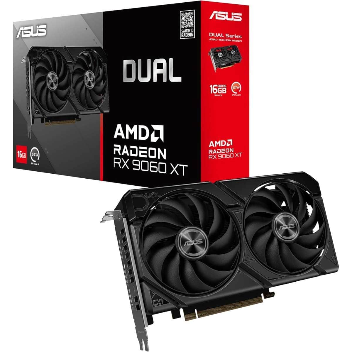 Asus Dual Radeon RX 9060 XT 16GB GDDR6 PCI-Express Graphics Card