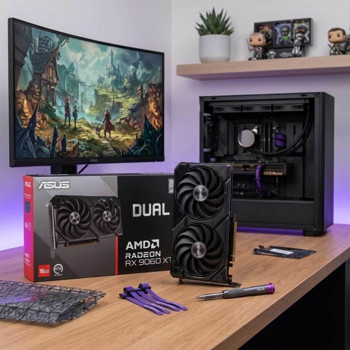 Asus Dual Radeon RX 9060 XT 16GB GDDR6 PCI-Express Graphics Card