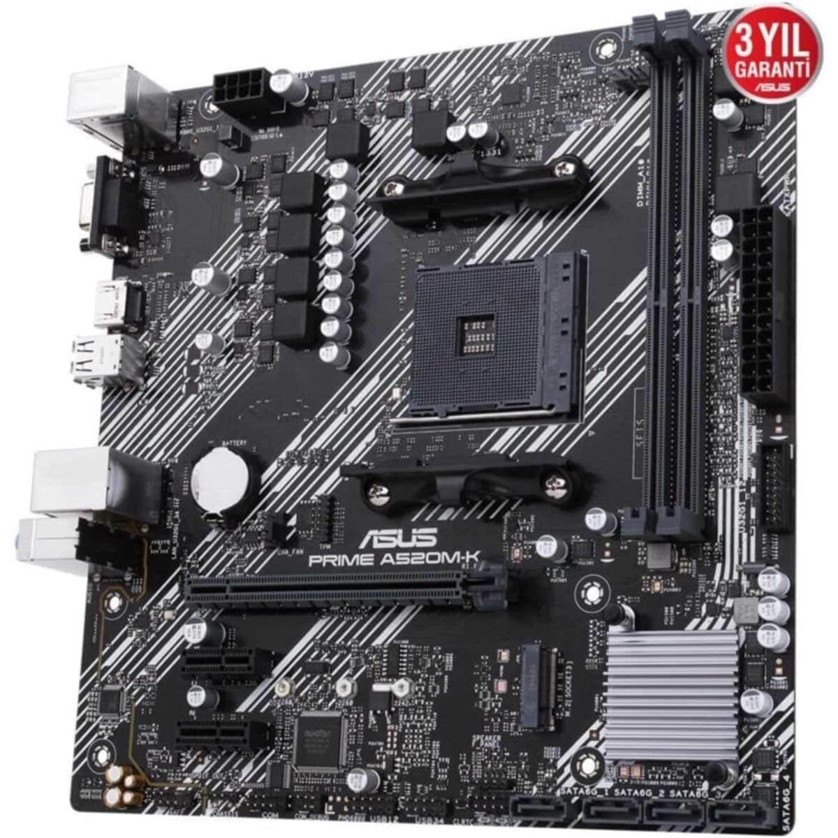 Asus Prime A520M-K AMD A520 M.2 1GB Ethernet MicroATX Motherboard