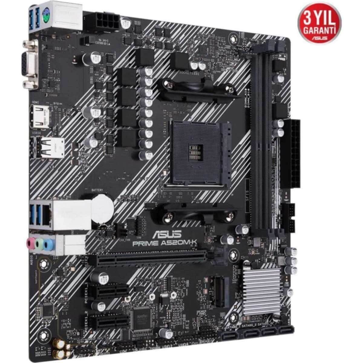 Asus Prime A520M-K AMD A520 M.2 1GB Ethernet MicroATX Motherboard