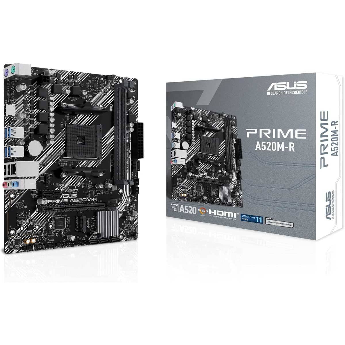 Asus Prime A520M-R AMD A520 M.2 1GB Ethernet MicroATX Motherboard
