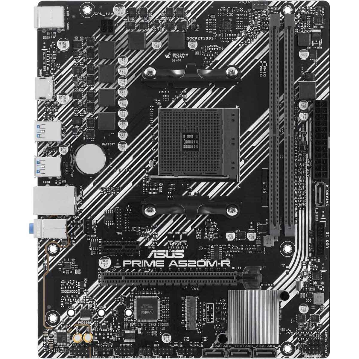 Asus Prime A520M-R AMD A520 M.2 1GB Ethernet MicroATX Motherboard