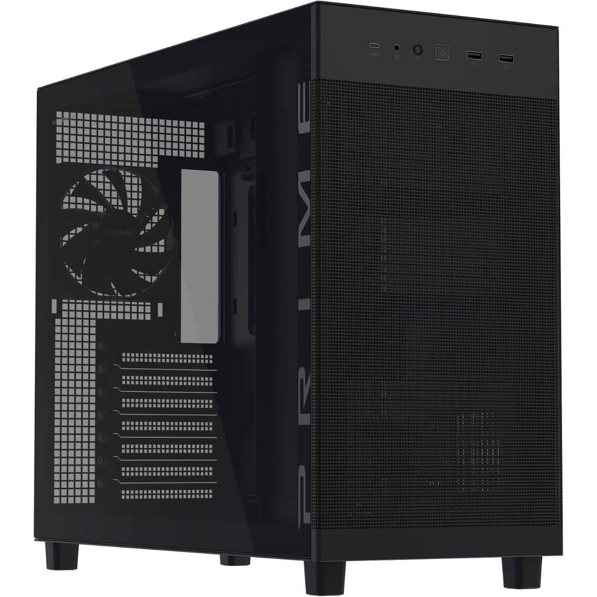 أسوس برايم AP303 كيس كمبيوتر متوسط الحجم ATX بزجاج مقوى