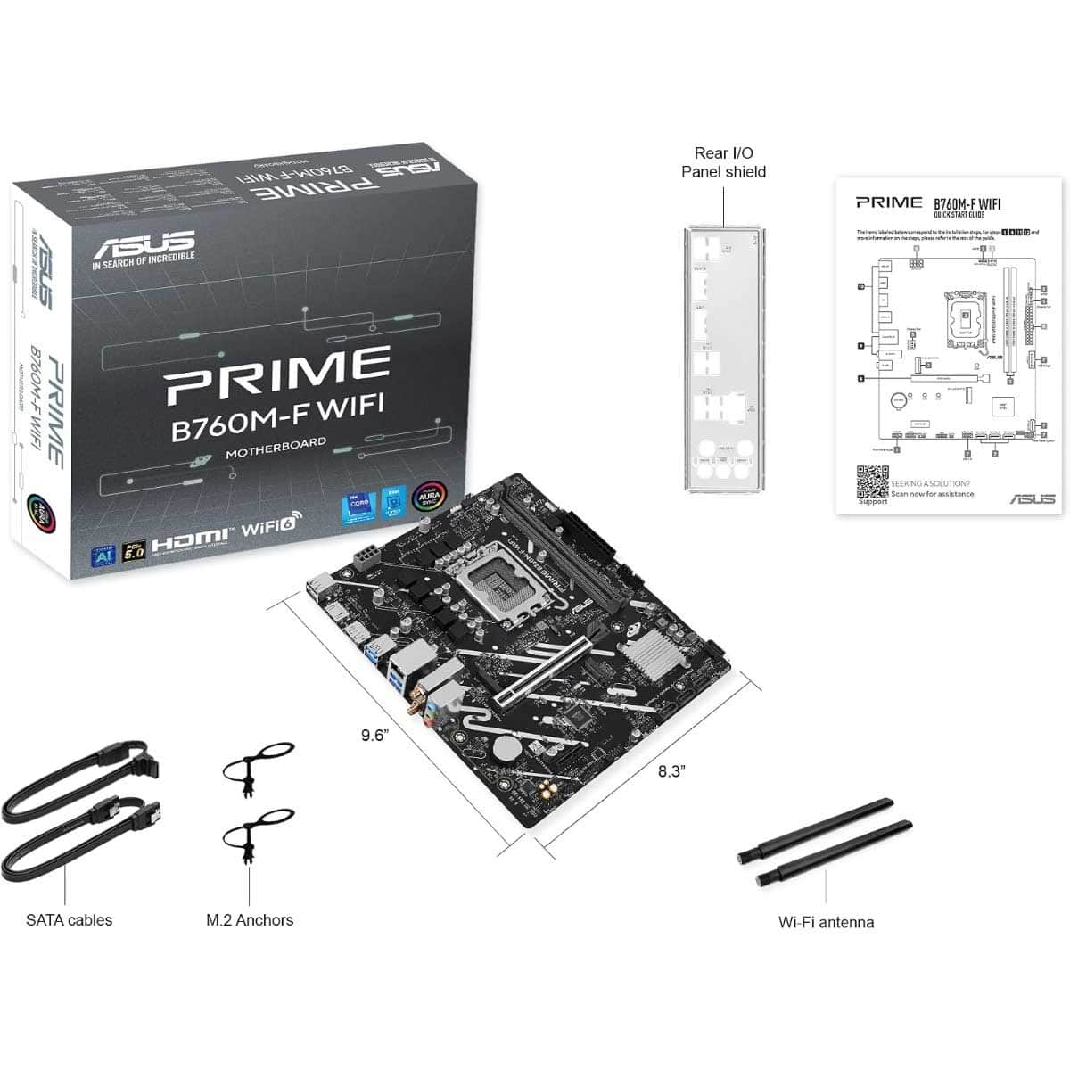 Asus Prime B760M-F Intel DDR5 Wi-Fi 6 MicroATX Motherboard