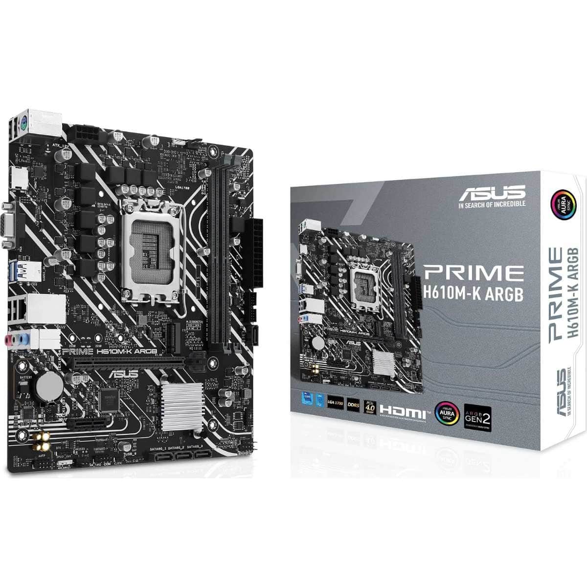 Asus Prime H610M-K Intel H610 DDR5 M.2 MicroATX Motherboard