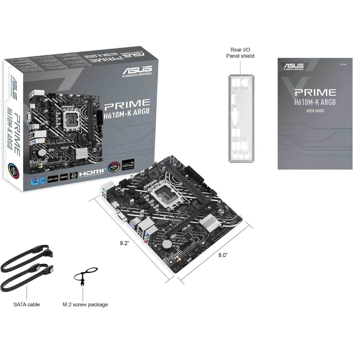 Asus Prime H610M-K Intel H610 DDR5 M.2 MicroATX Motherboard