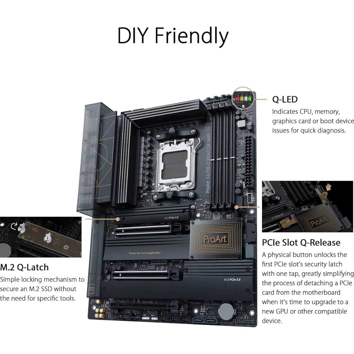 Asus ProArt X670E-Creator Wi-Fi AMD ATX Motherboard