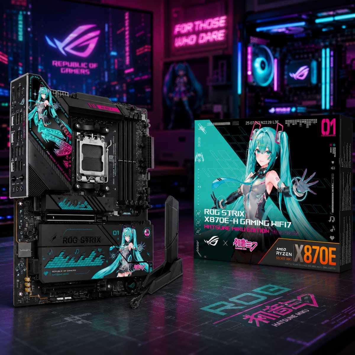 Asus ROG Strix X870E-H Gaming Miku Motherboard