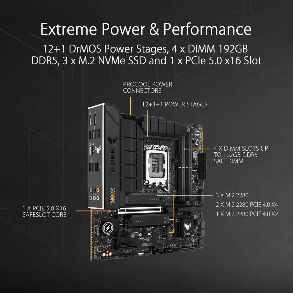 Asus TUF B760M-PlusII Intel B760 LGA 1700 MicroATX Motherboard
