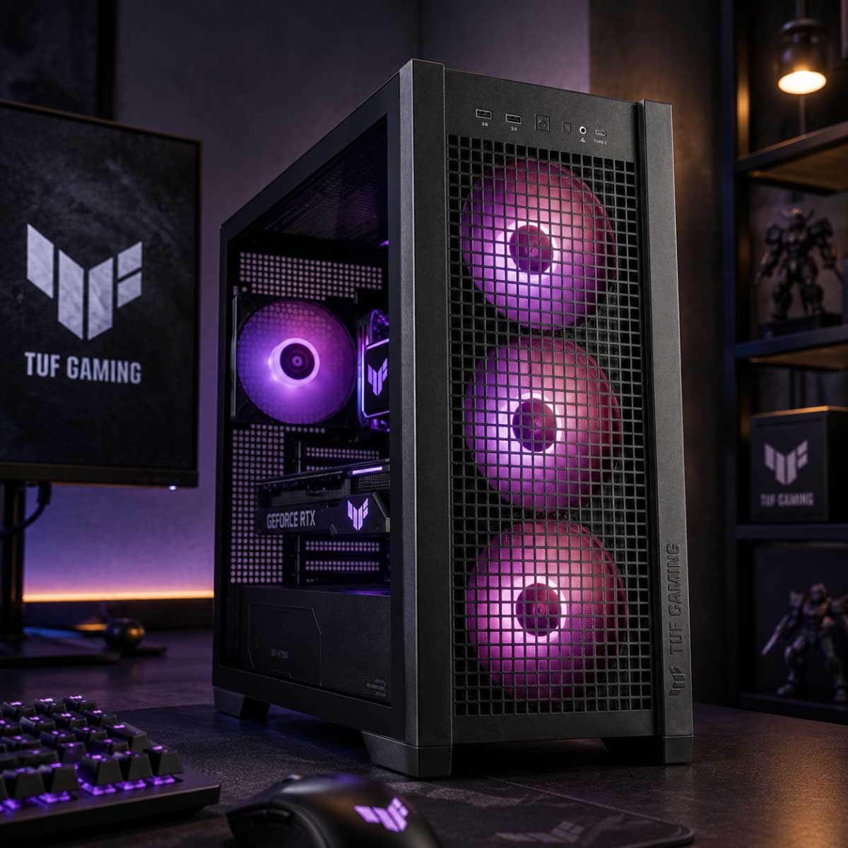 Asus TUF GT302 TG ARGB Mid-Tower Gaming PC Case with Tempered Glass