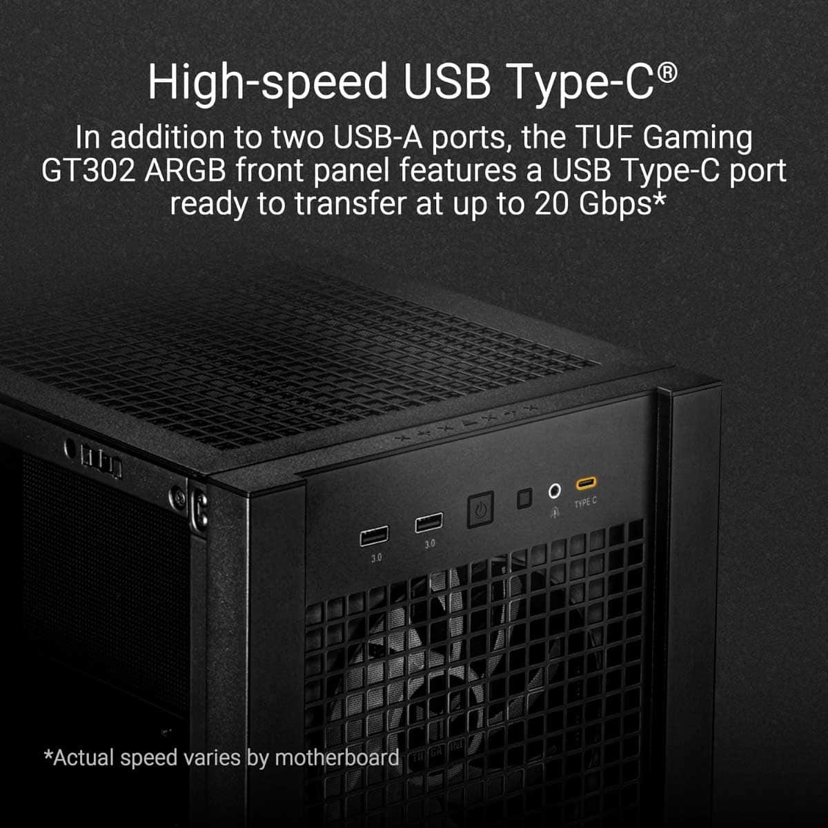 Asus TUF GT302 TG ARGB Mid-Tower Gaming PC Case with Tempered Glass