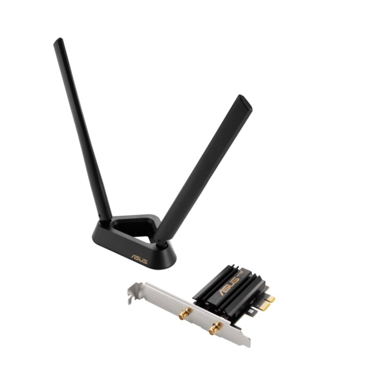 أسوس Wi-Fi 6E محول شبكة PCI-E بقاعدة مغناطيسية مع هوائيين خارجيين