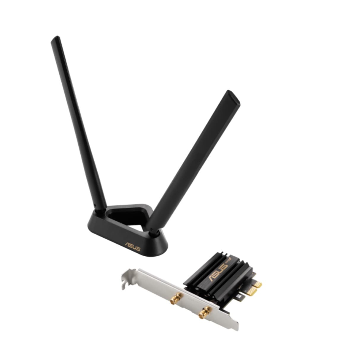 أسوس Wi-Fi 6E محول شبكة PCI-E بقاعدة مغناطيسية مع هوائيين خارجيين