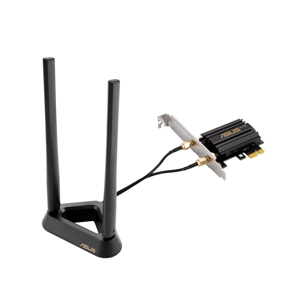 Asus Wi-Fi 6E PCI-E Magnetized Base Network Adapter with 2 External Antennas