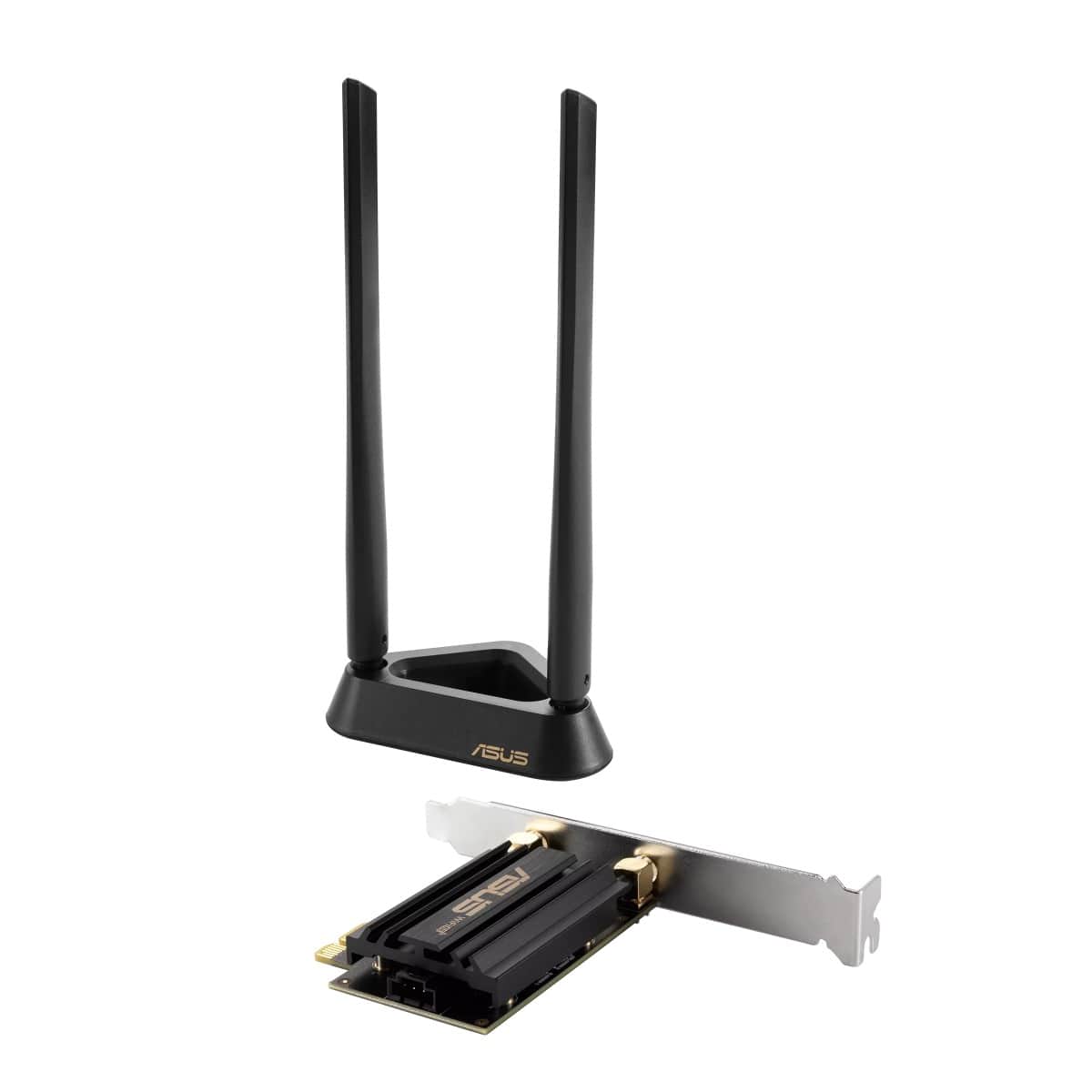Asus Wi-Fi 6E PCI-E Magnetized Base Network Adapter with 2 External Antennas