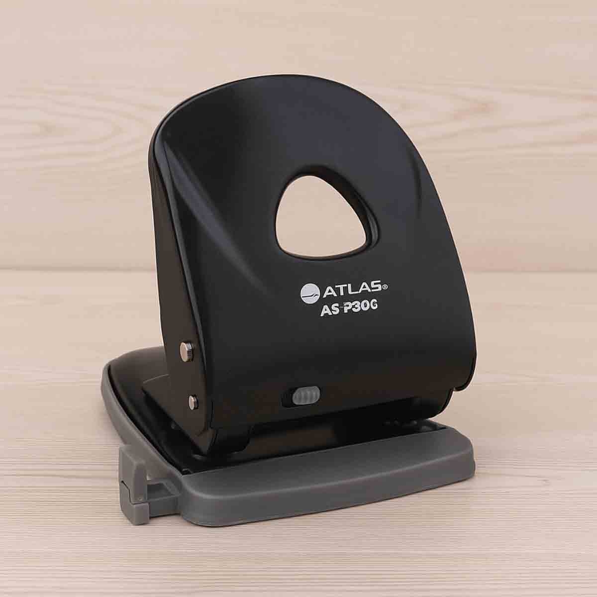 أطلس آلة تثقيب أوراق - أسود - 30 ورقة