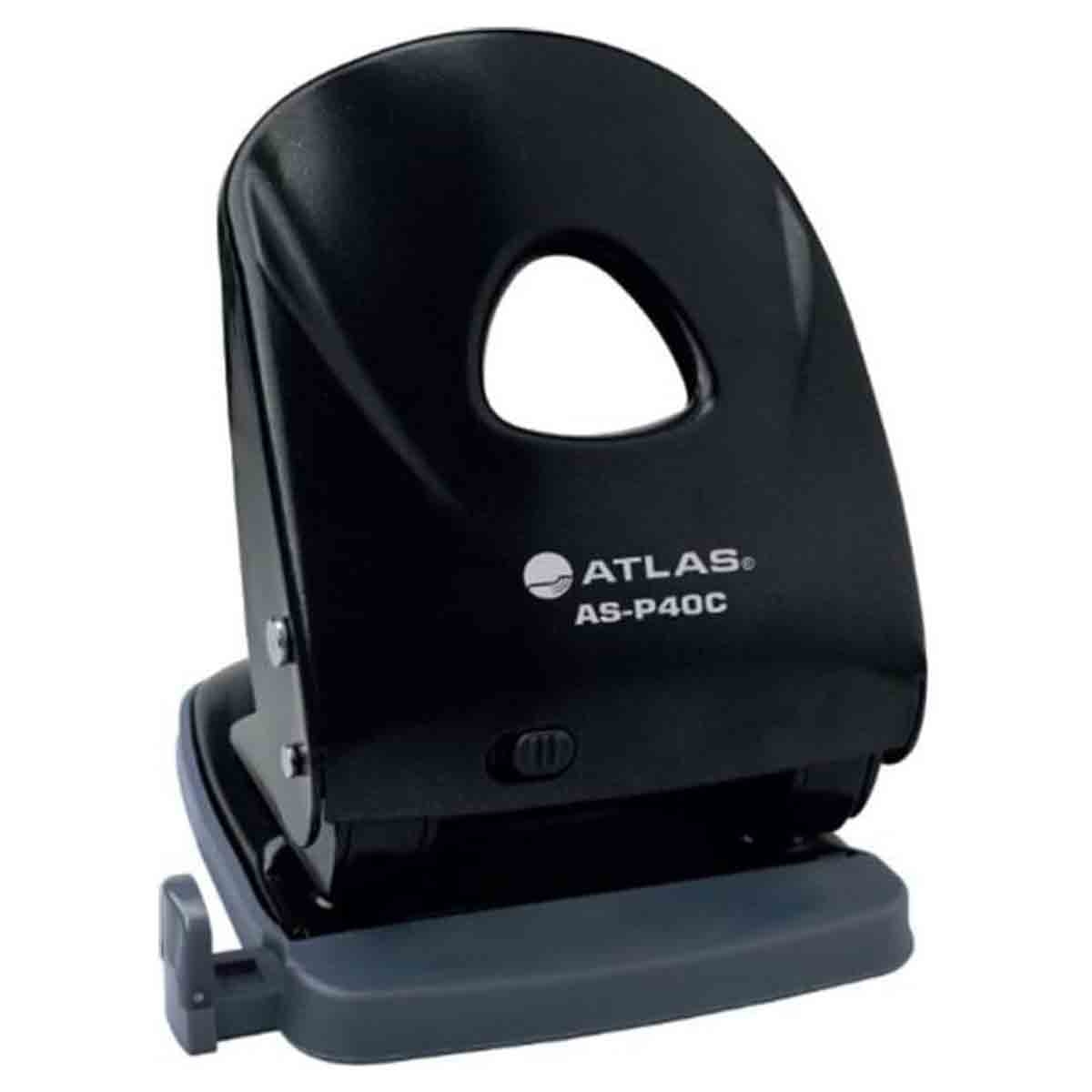 أطلس آلة تثقيب أوراق - أسود - 40 ورقة