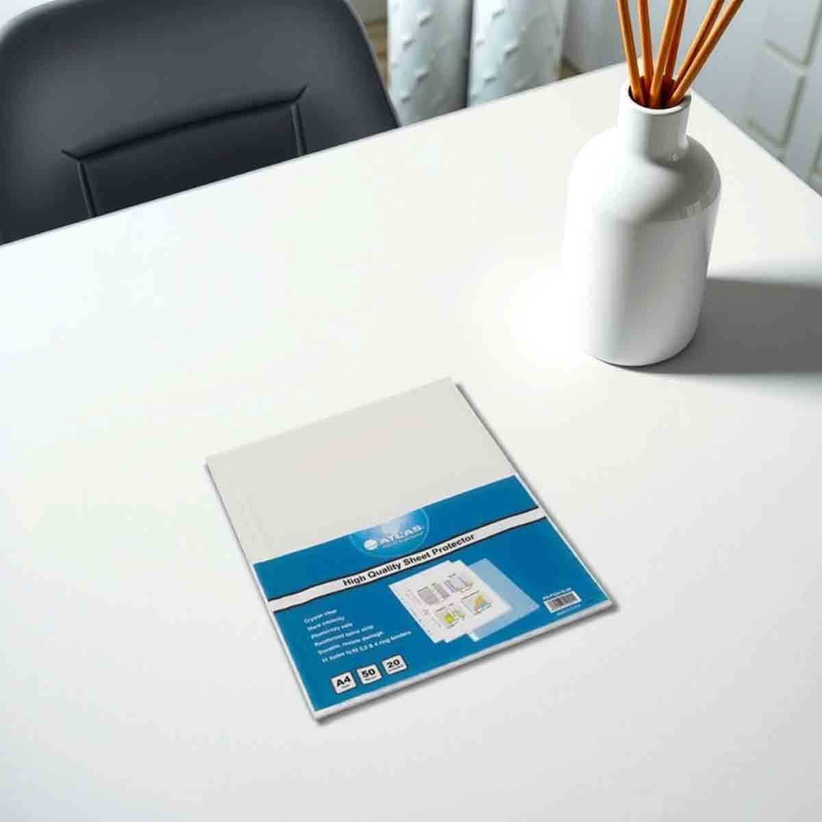 Atlas 50MIC A4 Pocket Sheet Protector Set, Pack of 20