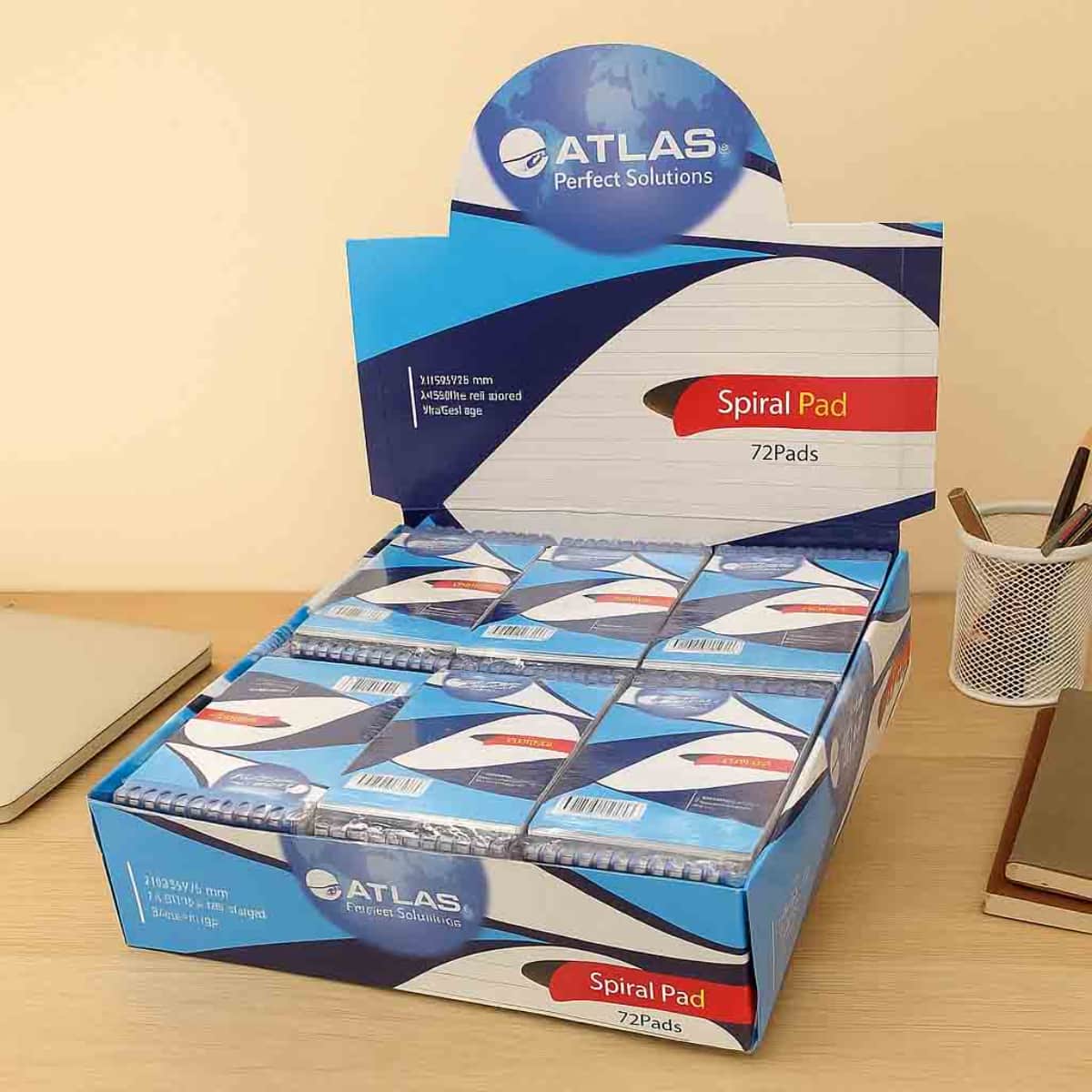 Atlas A7 50 Sheet Spiral Notepad Pack of 12