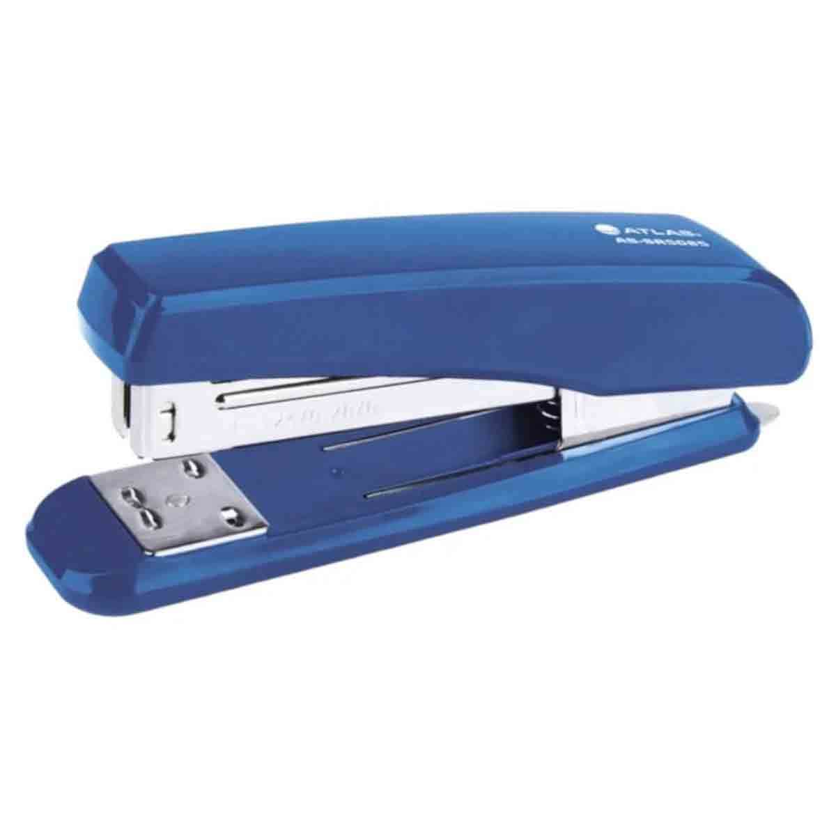 Atlas AS-SR5085-BE Blue Half Strip Metal Stapler with Staple Remover