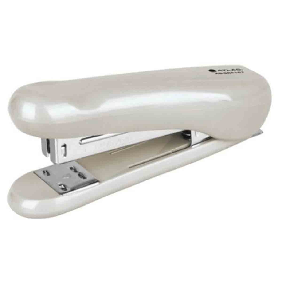 Atlas Grey Half Strip Metal Stapler with Staple Remover