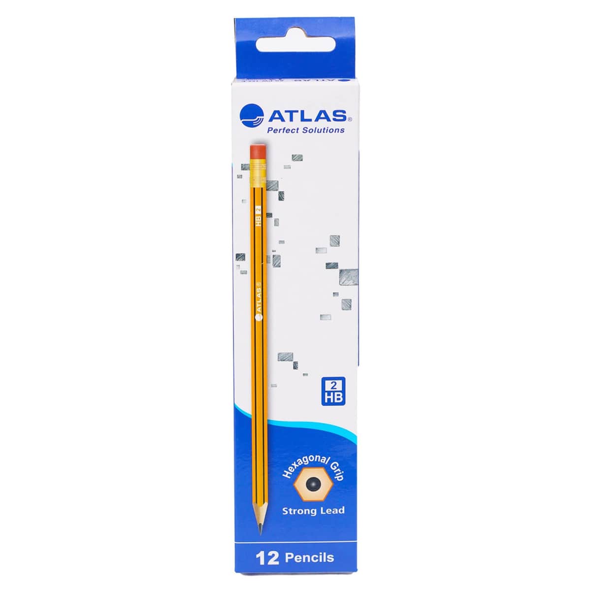 Atlas HB-2 Hexagonal Grip Pencil, Pack of 12