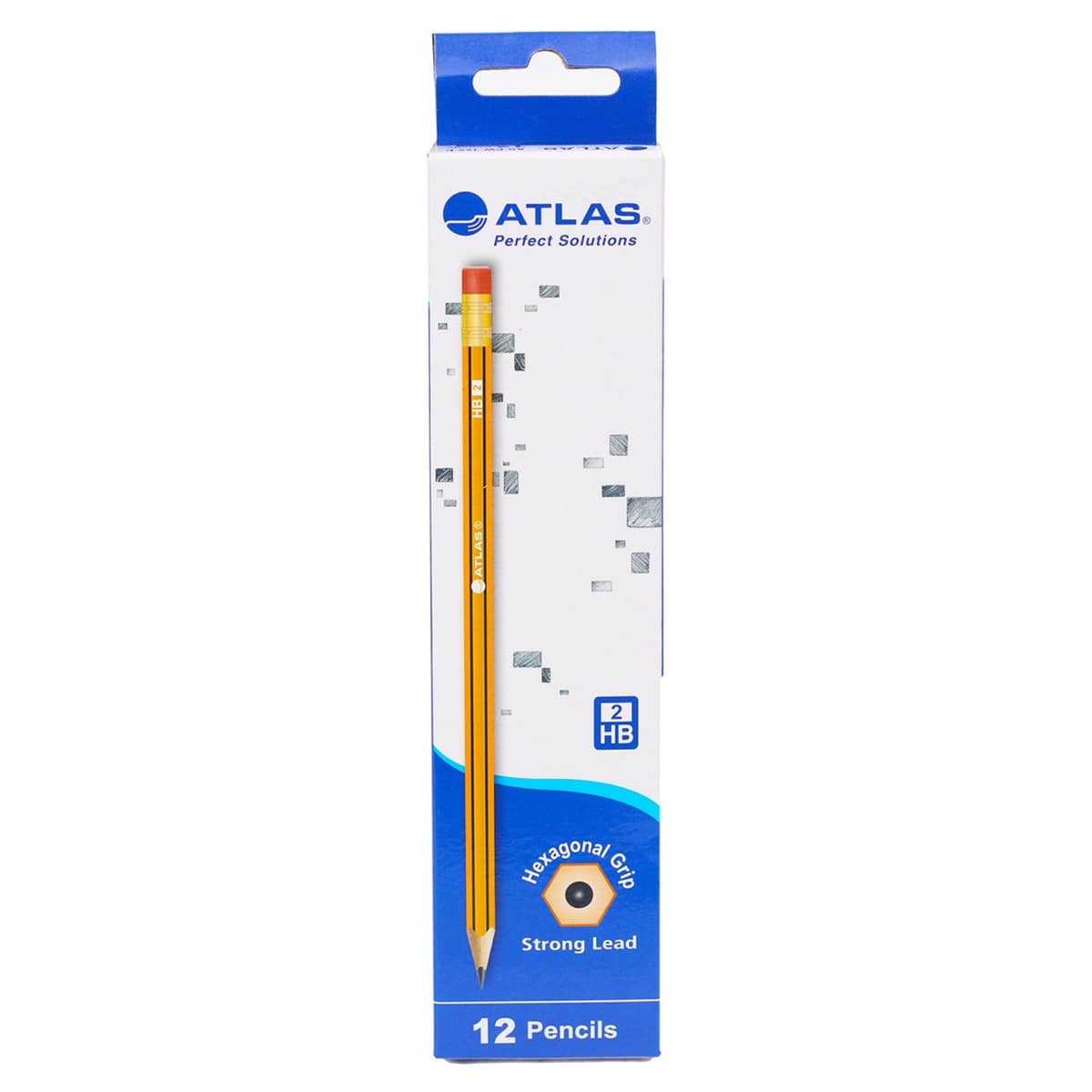 Atlas HB-2 Hexagonal Grip Pencil, Pack of 12