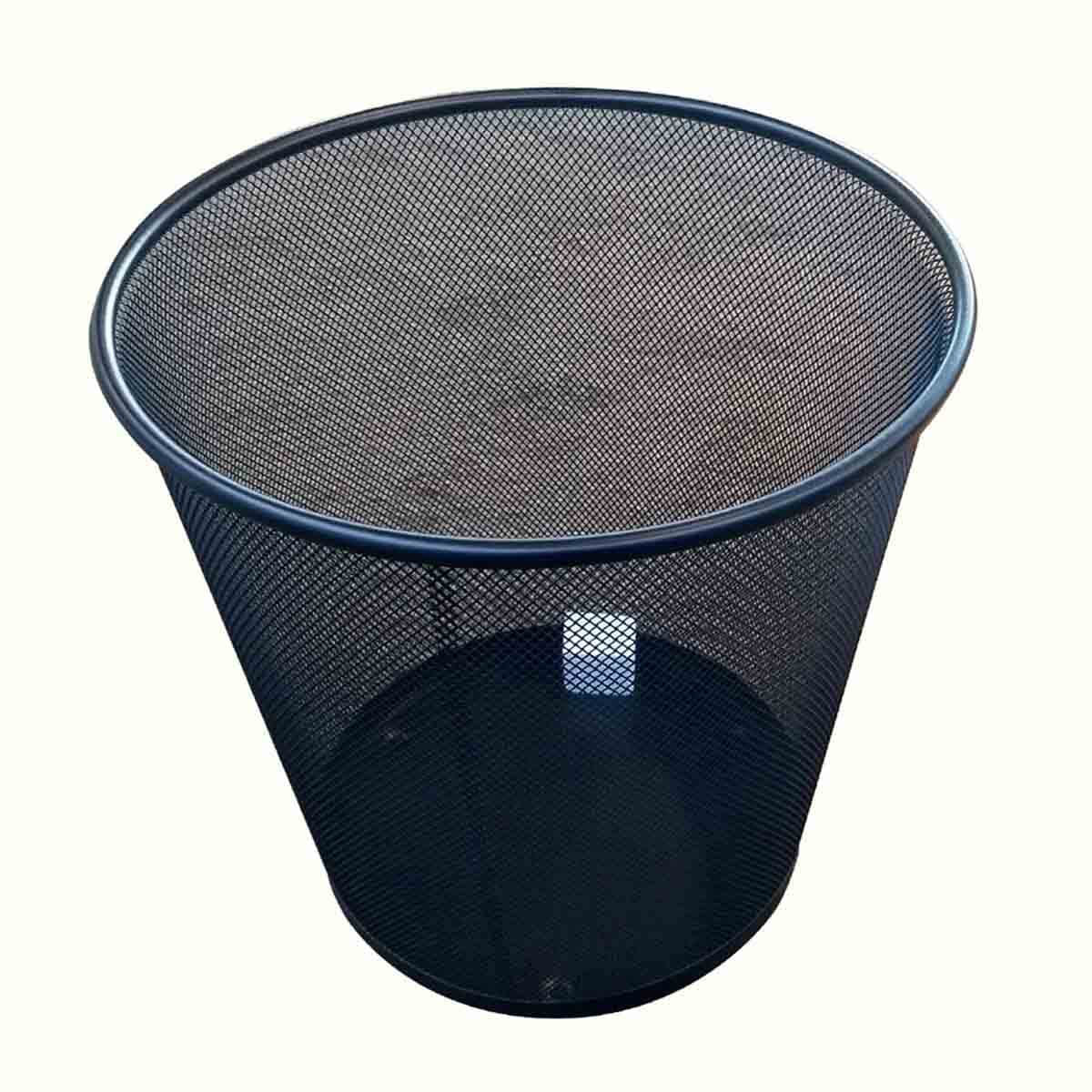 Atlas Metal Mesh Trash Bin Black