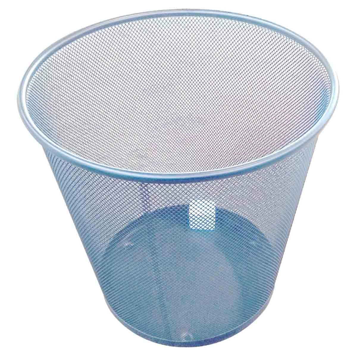 Atlas Metal Mesh Trash Bin Silver