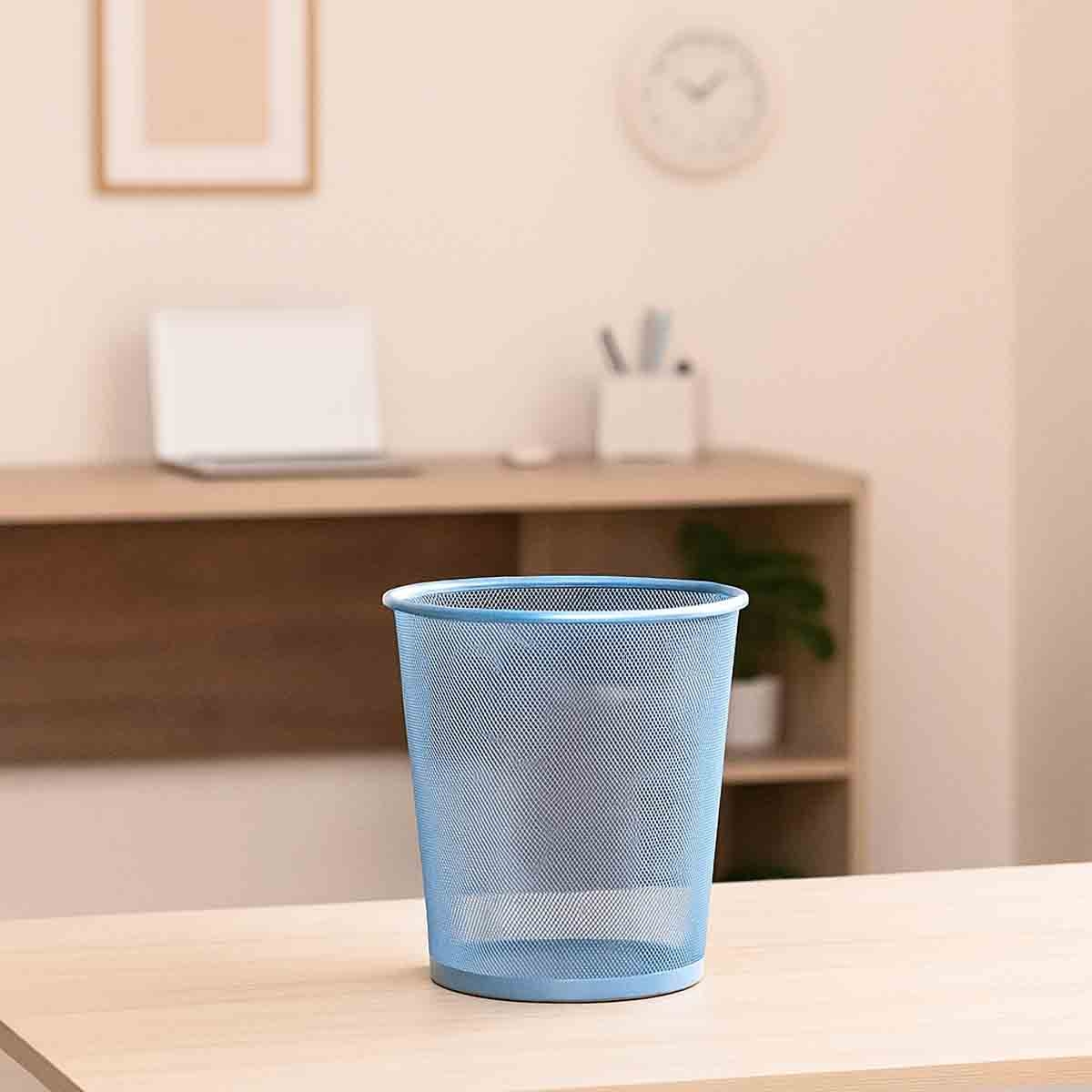 Atlas Metal Mesh Trash Bin Silver