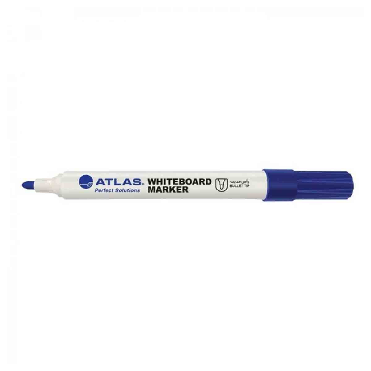 أطلس قلم سبورة أزرق رأس دائري للجنسين، 13 سنة فما فوق، مجموعة من 12