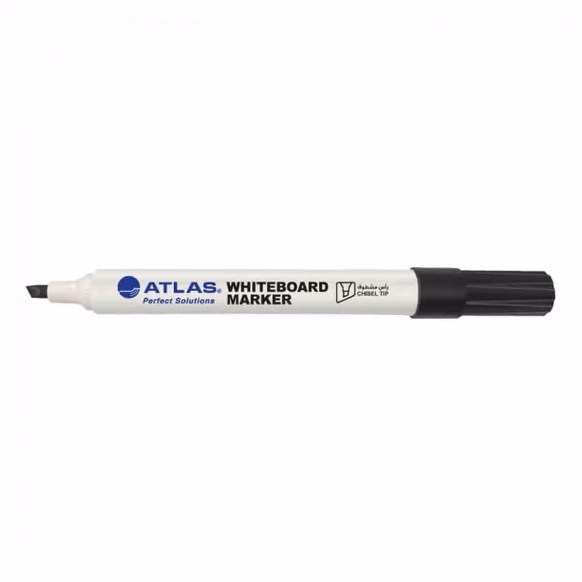 Atlas Whiteboard Chisel Black Marker, Pack of 4