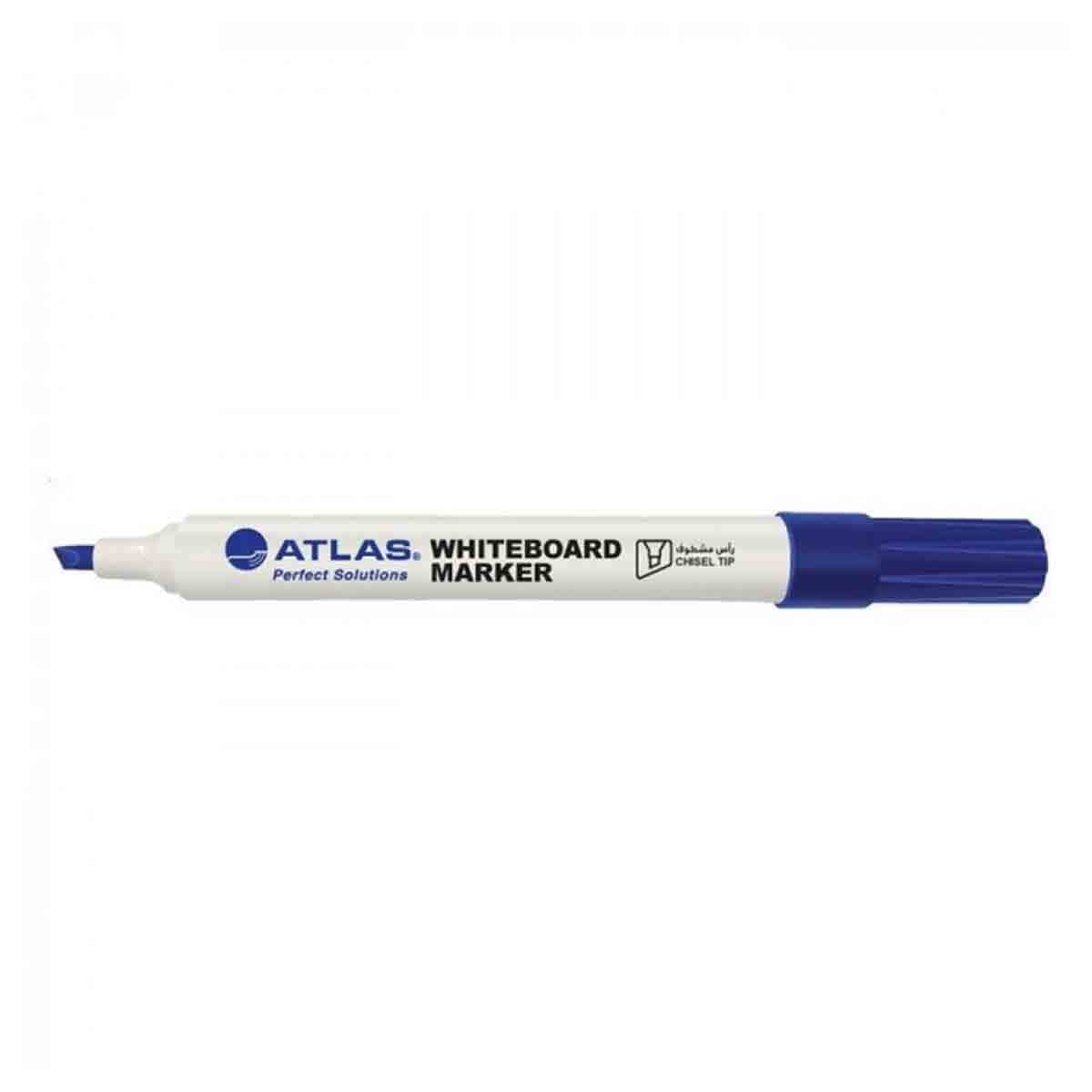 Atlas Whiteboard Chisel Blue Marker, Pack of 4