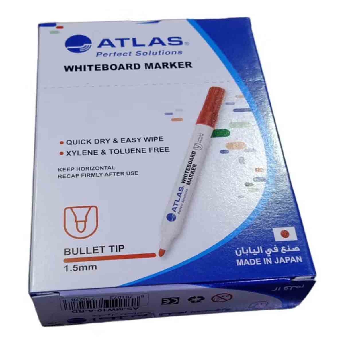 Atlas Whiteboard Red Bullet Marker, Pack of 12