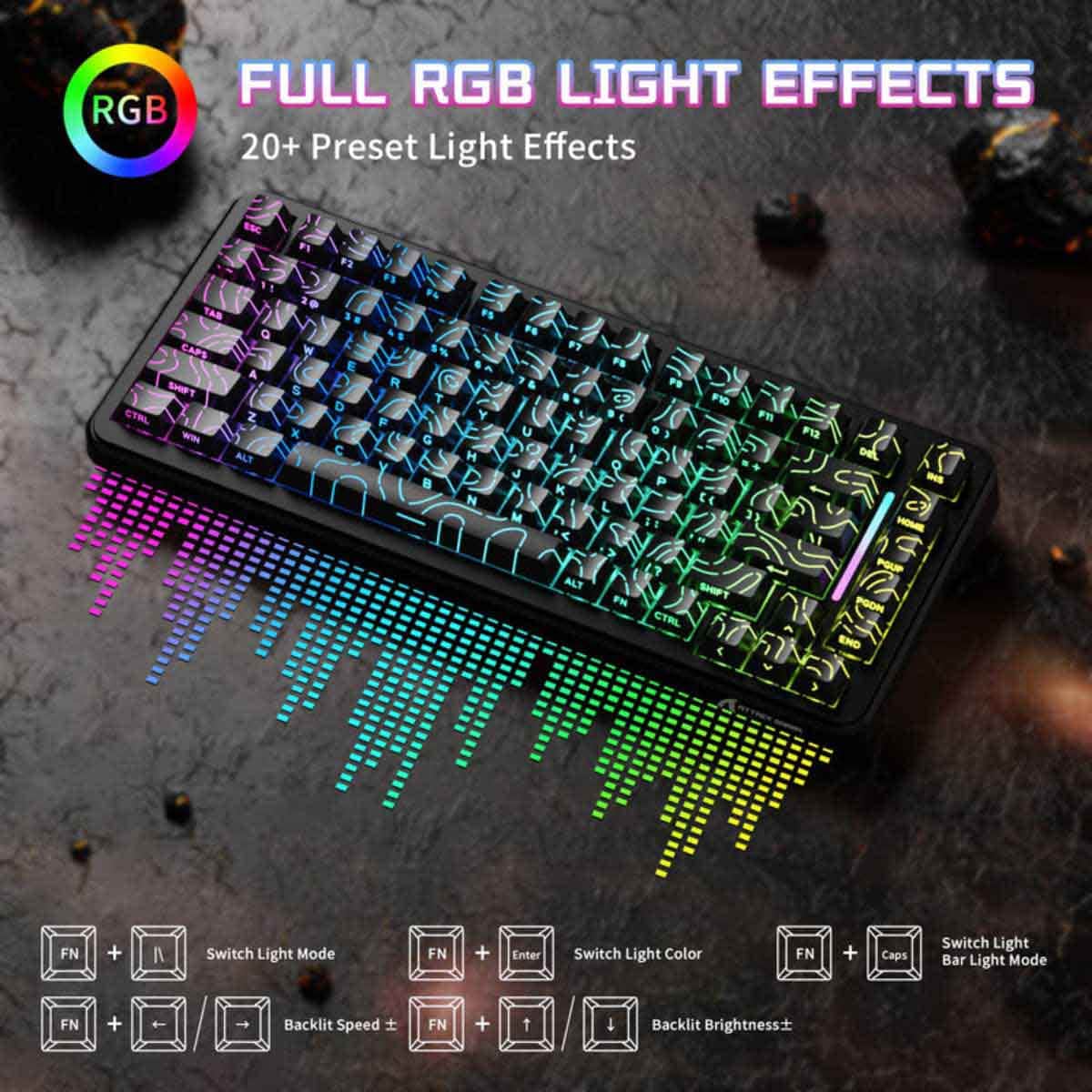اتاك شارك X82 Pro HE كيبورد ألعاب لاسلكي بمفاتيح مغناطيسية