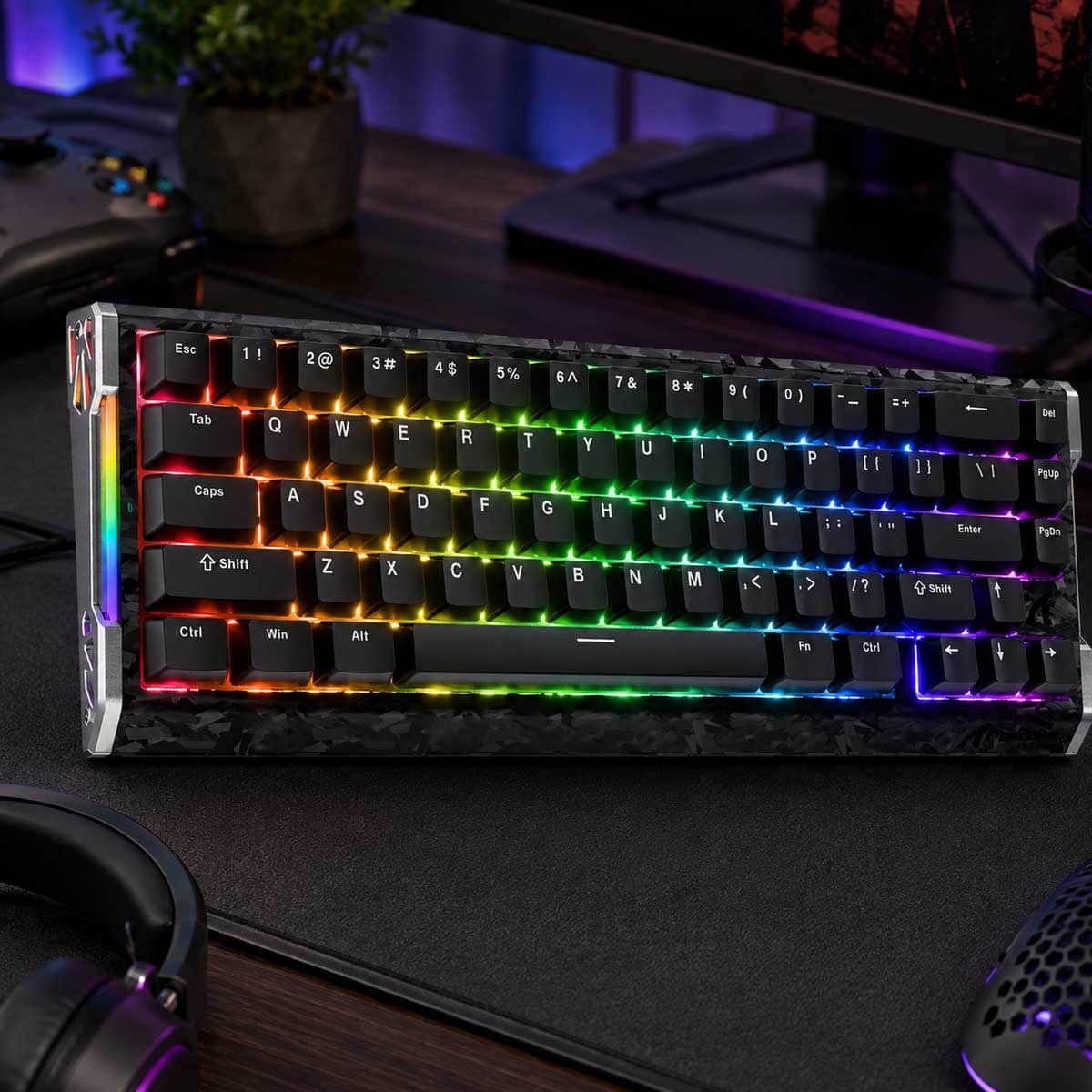 Attack Shark Black R68 HE 8K Rapid Trigger Wired Gaming Keyboard
