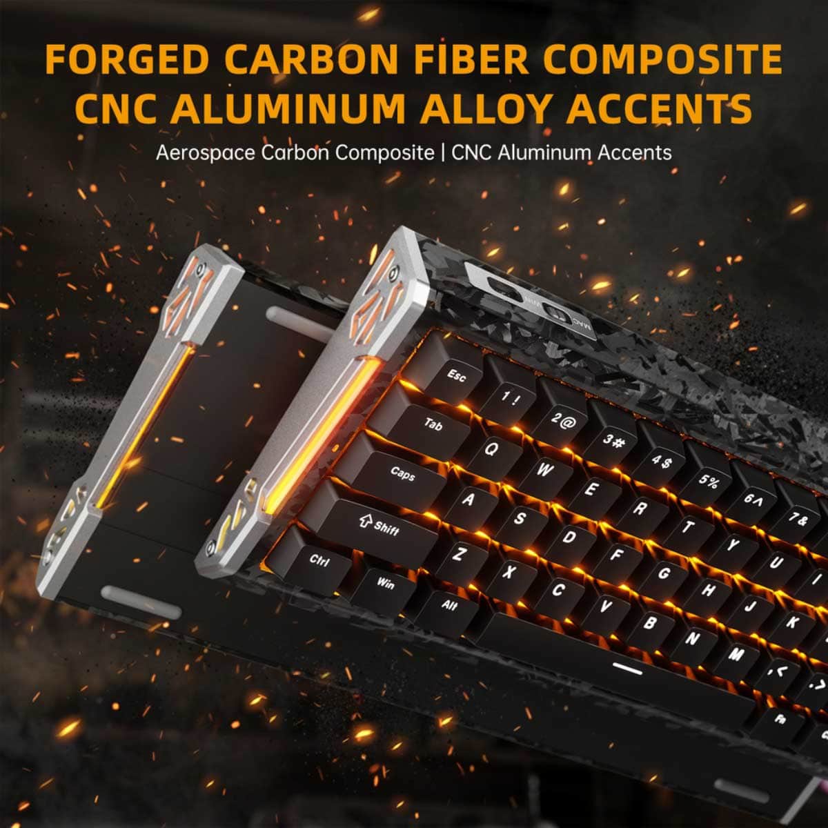 Attack Shark Black R68 HE 8K Rapid Trigger Wired Gaming Keyboard