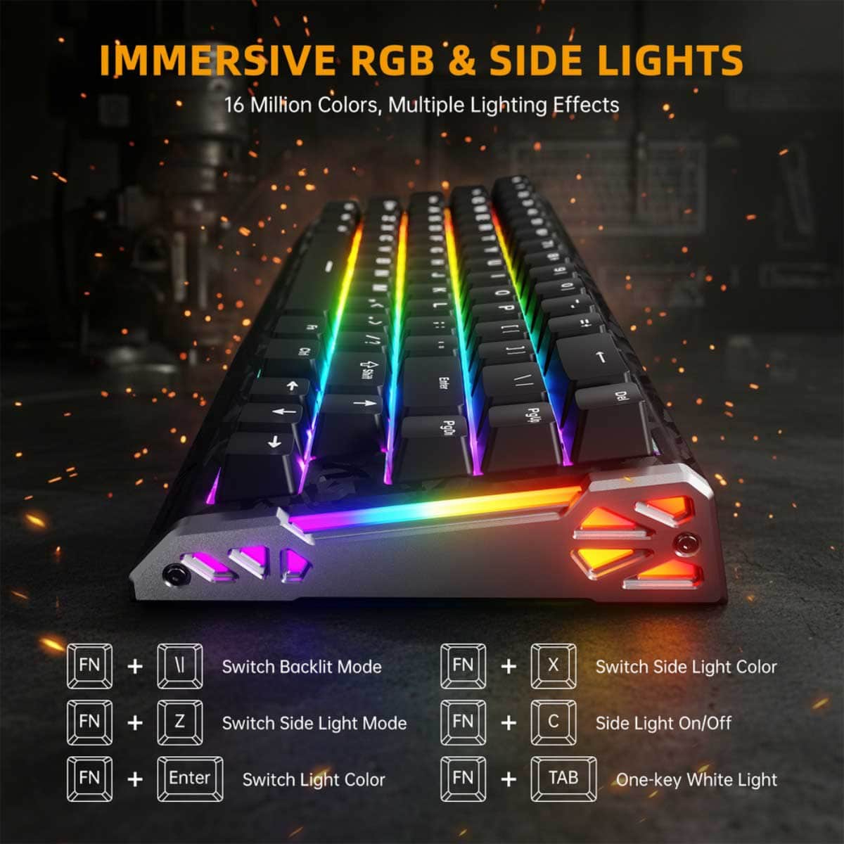 Attack Shark Black R68 HE 8K Rapid Trigger Wired Gaming Keyboard