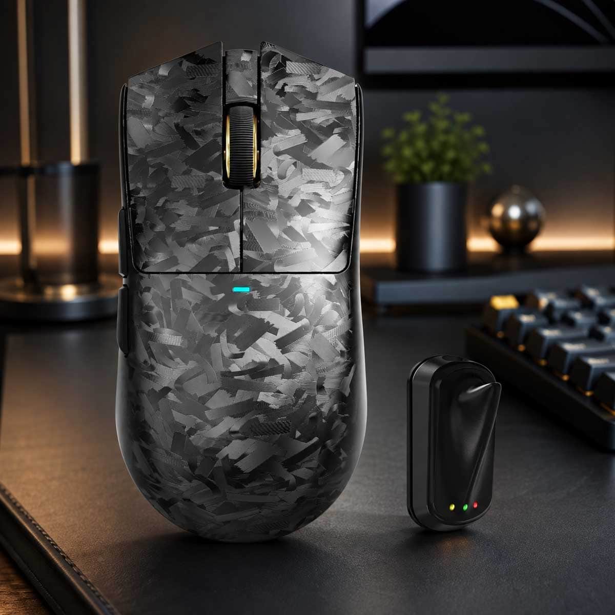 اتاك شارك اسود X11 الترا ماوس ألعاب لاسلكي ثلاثي الأوضاع من ألياف الكربون بدقة 8K