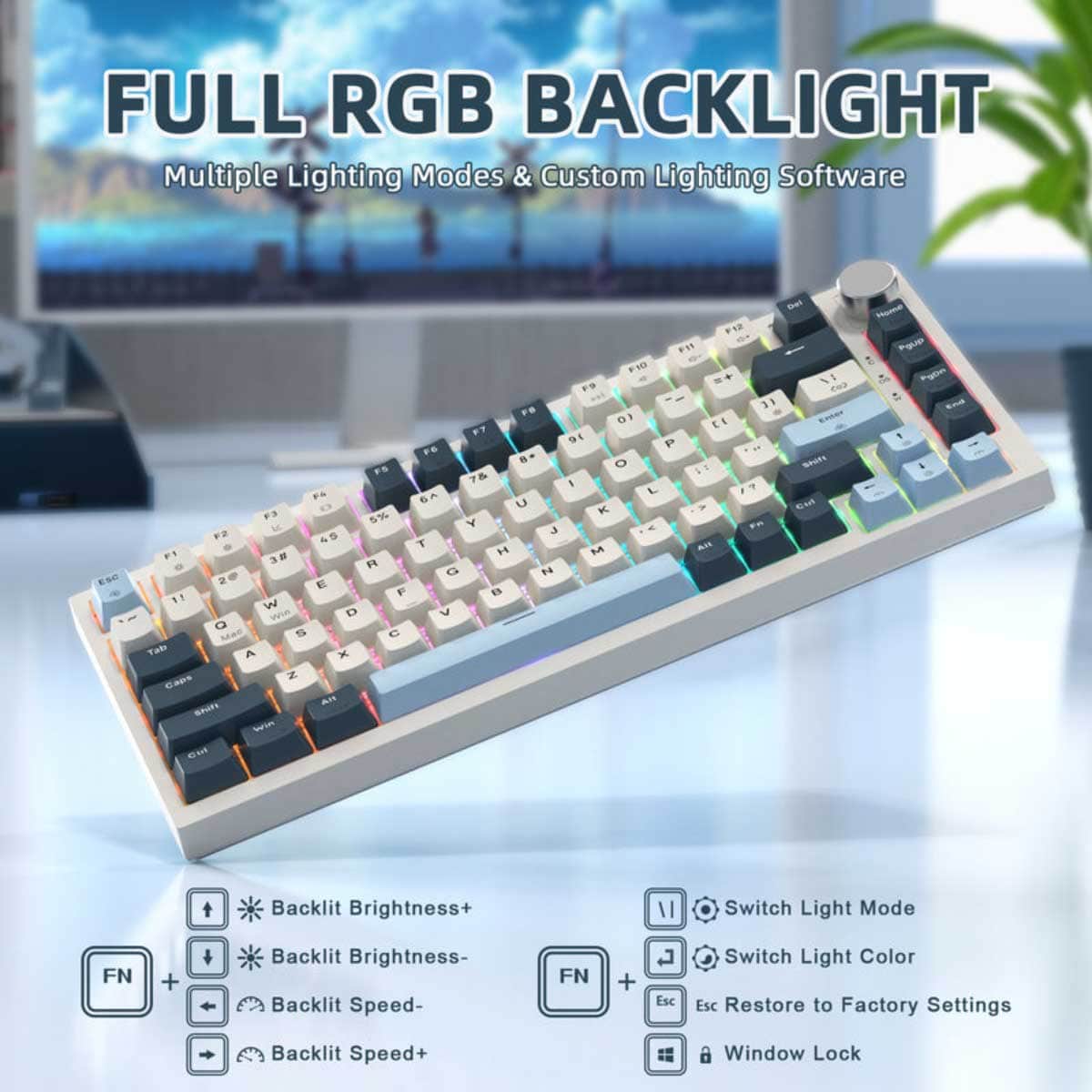 Attack Shark Blueberry K85 Magnetic Switch Rapid Trigger Gaming Keyboard