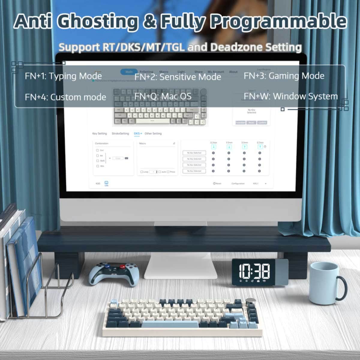 Attack Shark Blueberry K85 Magnetic Switch Rapid Trigger Gaming Keyboard