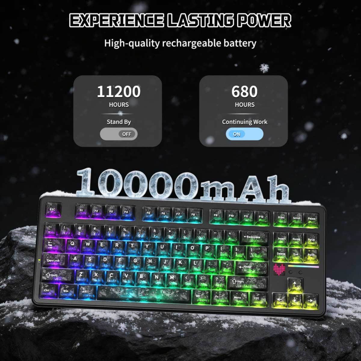 اتاك شارك X87 الترا 8K كيبورد ألعاب ميكانيكي لاسلكي ثلاثي الأوضاع