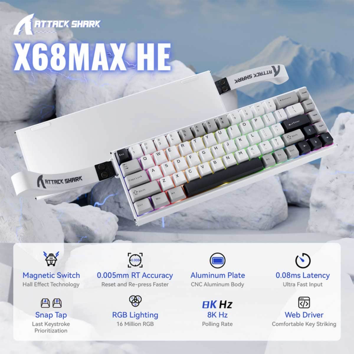 اتاك شارك X68MAX HE كيبورد ألعاب بخاصية التفعيل السريع