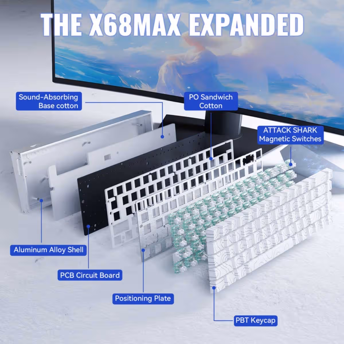 اتاك شارك X68MAX HE كيبورد ألعاب بخاصية التفعيل السريع