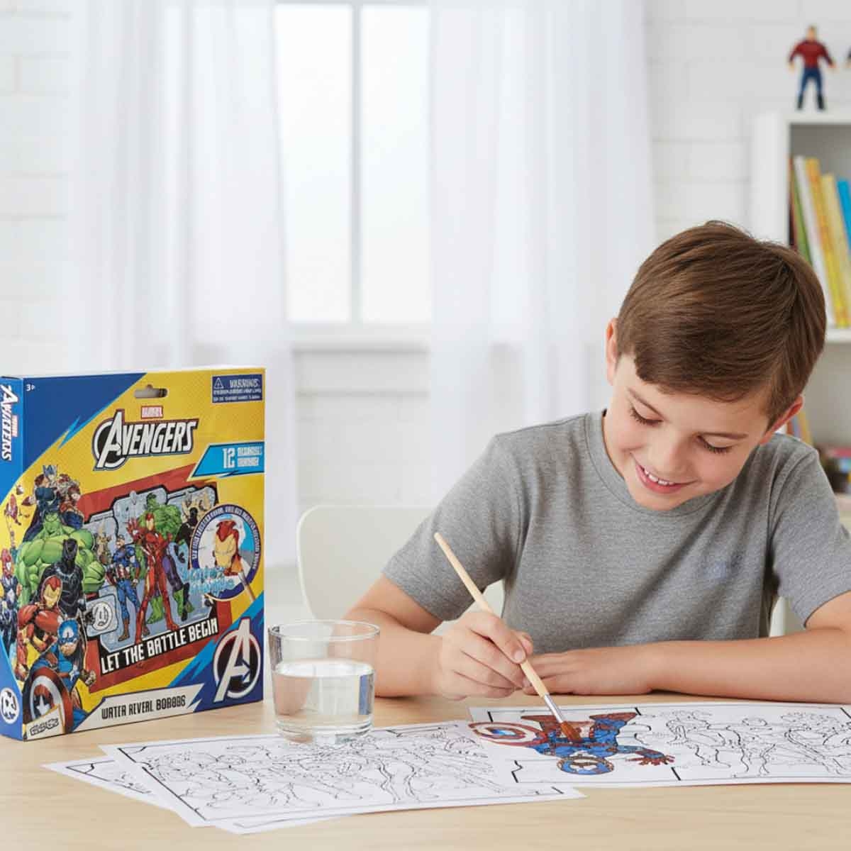 Marvel Avengers Magic Water Reveal Boards Unisex, 3-4 Years