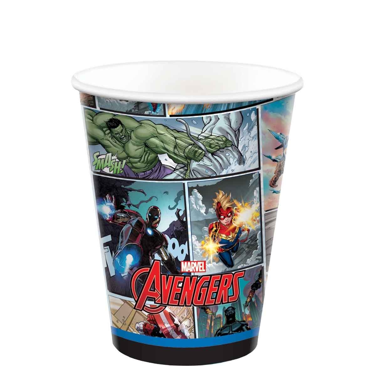 Marvel Avengers 8-Piece 9oz Power Unite Paper Cup Set
