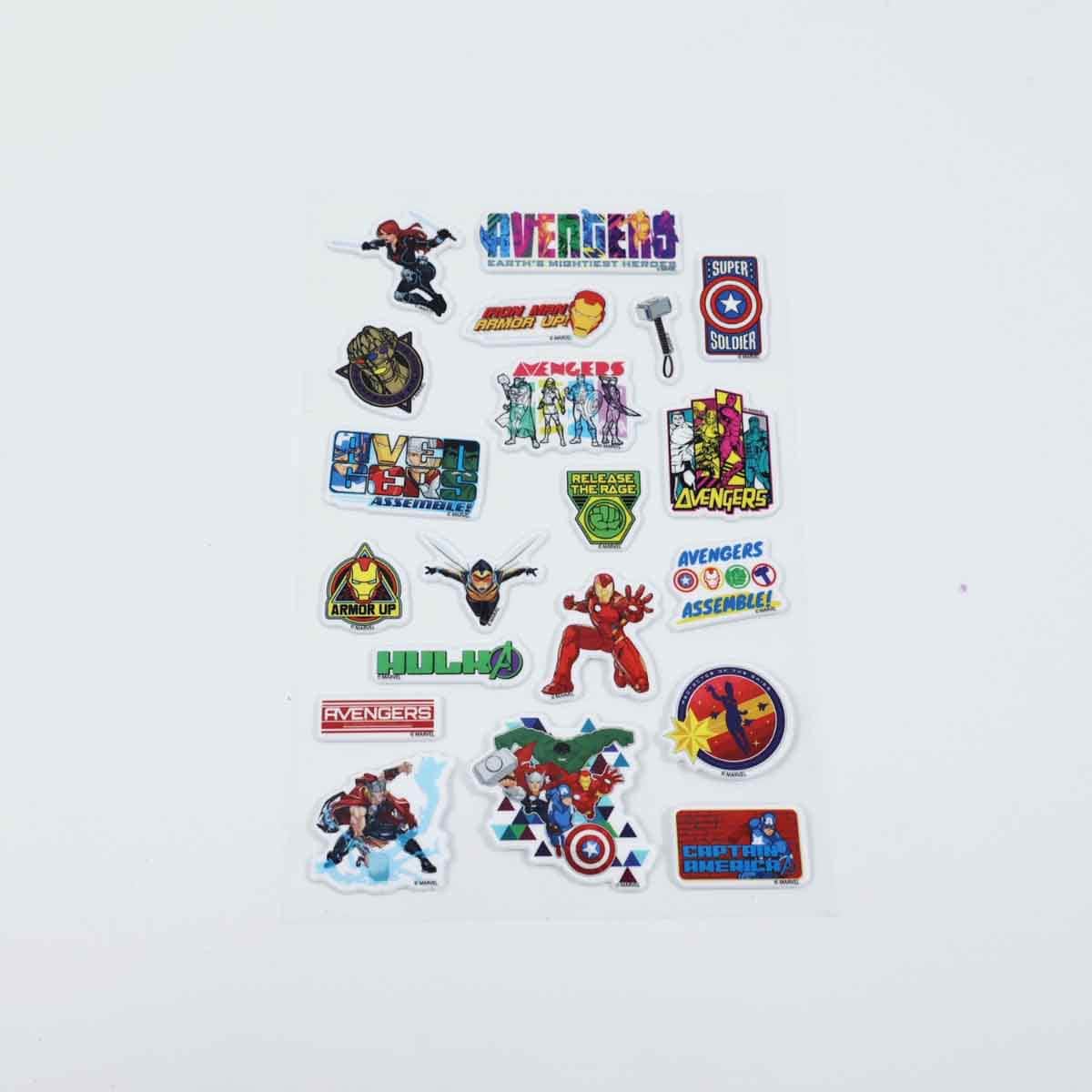 Marvel Avengers 20 Puffy Stickers Unisex, 3-4 Years