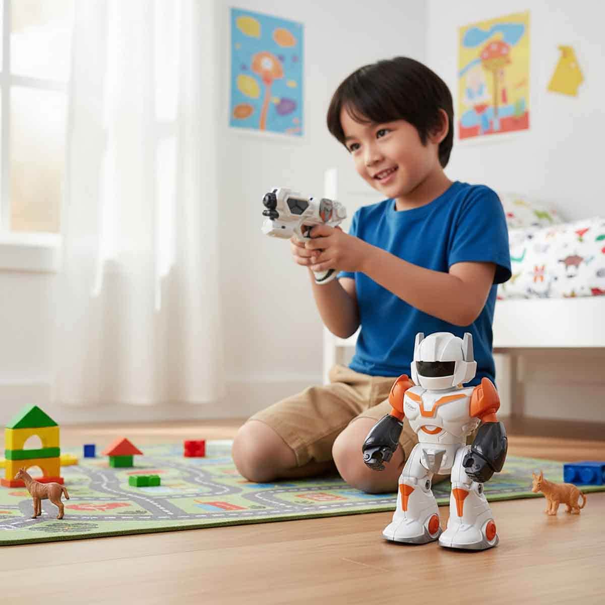 JLY Toys 3-in-1 Infrared R/C Robot Toy Boys, 3-4 Years