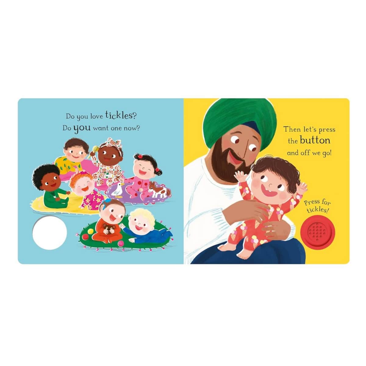 Babies Laugh at Tickles: Sound Book with Giant Giggle Button to Press by Dr Caspar Addyman - 6 Jun 2024