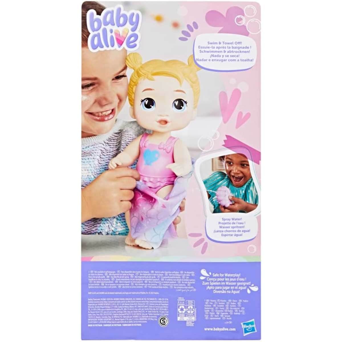 Baby Alive 11" Mermaid Splash Harper Hugs Waterplay Doll Girls, 3-4 Years